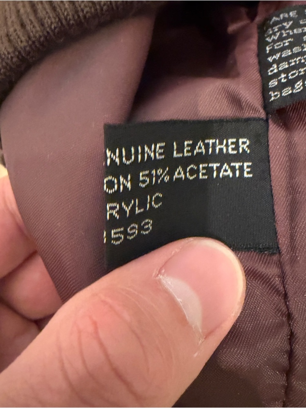 Members Only Brown Leather Bomber Jacket - Picture 6 of 6
